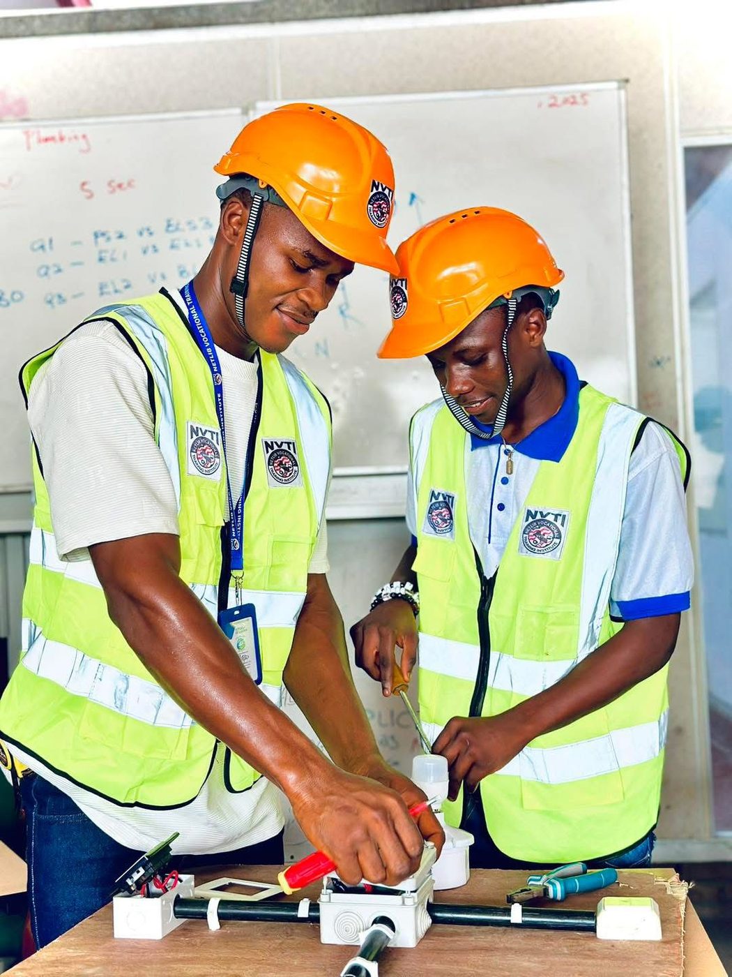 NVTI students wiring training