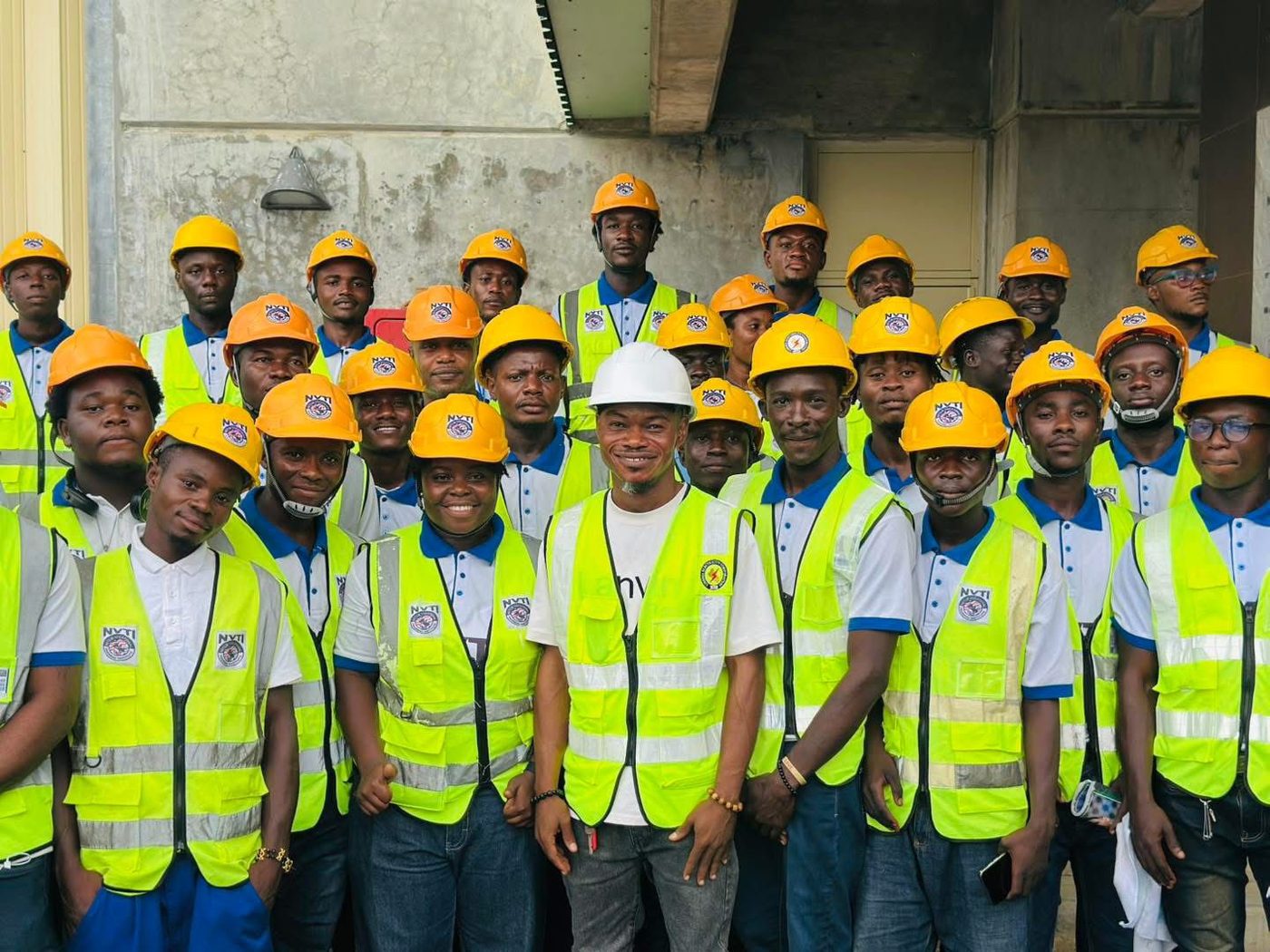 NVTI students in safety gear
